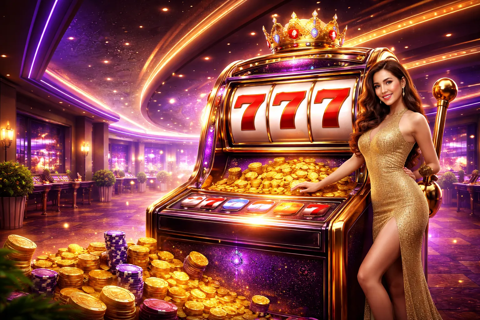 Người chơi vui vẻ trải nghiệm máy đánh bạc trực tuyến tại 36win login